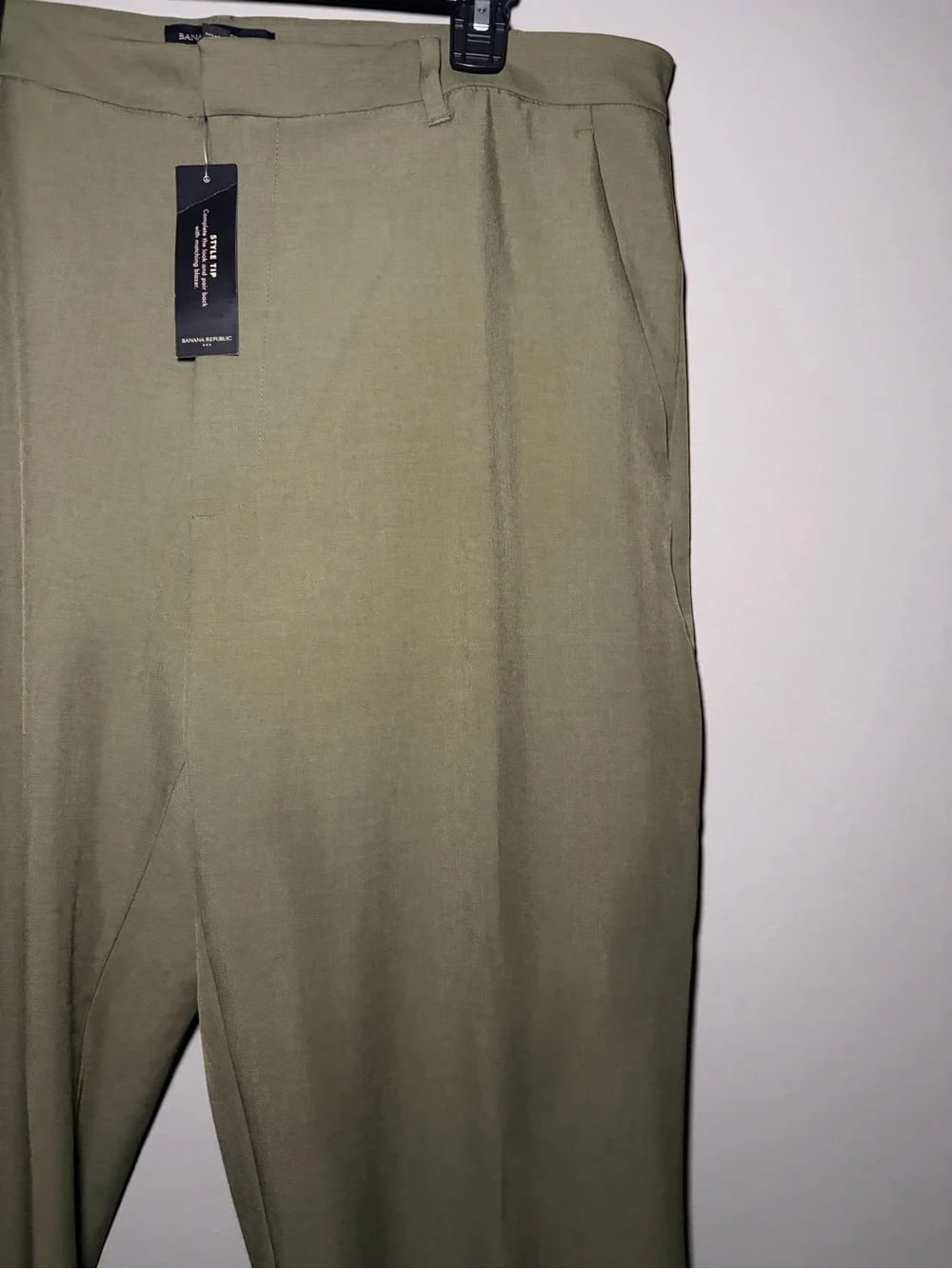 Banana Republic Sculpted Cropped Bootcut Pant 16 Long NWT Olive Green Stretch - Picture 4 of 16
